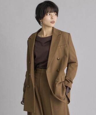 ＜INED (Women)＞《ＩＮＥＤ　ＣＬＡＲＯ》ストレッチダブルブレストジャケット（７１４３１４１５１６）