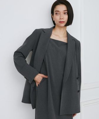 ＜INED L (Women/大きいサイズ)＞《大きいサイズ》２ＷＡＹストレッチダブルブレストサイド釦ジャケット（７１４３１４１８０９）