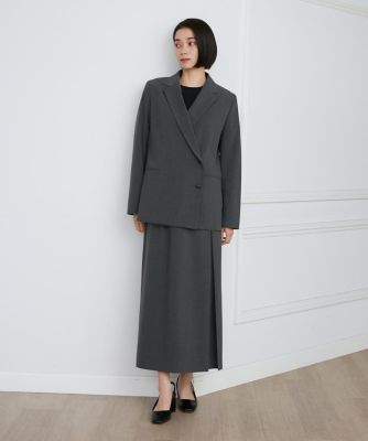 大きいサイズ》2WAYストレッチラップ風スカート