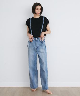 《ＳＵＰＥＲＩＯＲ ＣＬＯＳＥＴ》別注サスペンダー付きワイドデニムパンツ《Ｈｅａｌｔｈｙ ＤＥＮＩＭ》（７１４３１６１６０７） | SUPERIOR  CLOSET (Women)/スーペリアクローゼット | 三越伊勢丹オンラインストア・通販【公式】