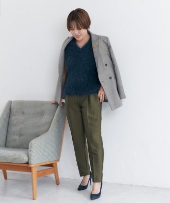 《大きいサイズ》モードワイドベルトパンツ《Ｓｔｙｌｉｓｔ望月律子コラボ》（７１４３１６１８１３）