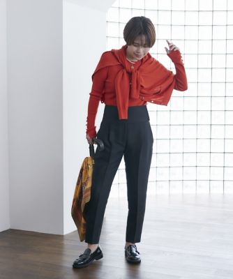 《大きいサイズ》モードワイドベルトパンツ《Ｓｔｙｌｉｓｔ望月律子コラボ》（７１４３１６１８１３）