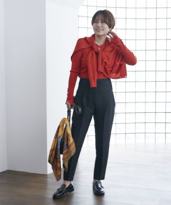 《大きいサイズ》モードワイドベルトパンツ《Ｓｔｙｌｉｓｔ望月律子コラボ》（７１４３１６１８１３）