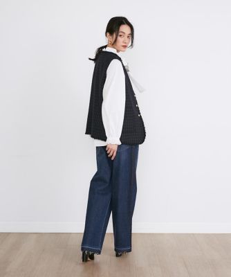 《大きいサイズ》コットンナイロンリボンタイブラウス（７１４３１８２８０８）