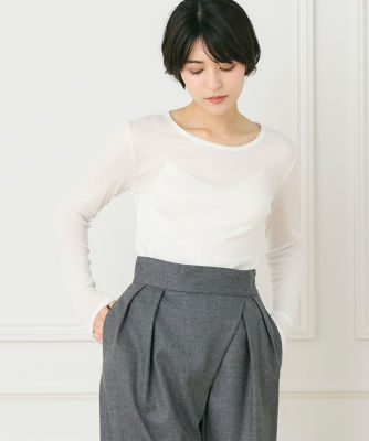 ＜INED (Women)＞クルーネックロングスリーブトップス（７１４３１９０００８）