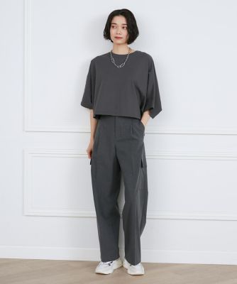 ミニ裏毛クロップドトップス（７１４３１９０００９）