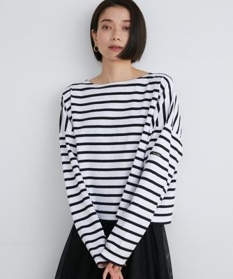 ＜SUPERIOR CLOSET (Women)＞《ＳＵＰＥＲＩＯＲ　ＣＬＯＳＥＴ》ＰＥＴＩＴ　ＣＯＰＡＩＮ　ＣＯＵＲＴ別注ボーダーＴシャツ《Ｌｅ　ｍｉｎｏｒ》（７１４３１９０６０１）