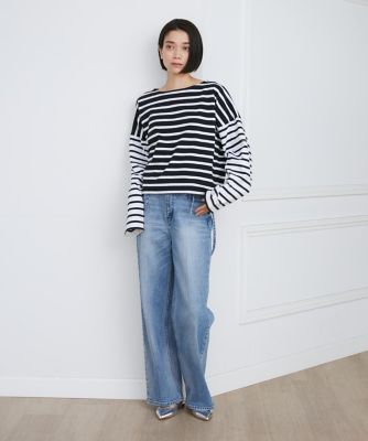 《ＳＵＰＥＲＩＯＲ　ＣＬＯＳＥＴ》ＰＥＴＩＴ　ＣＯＰＡＩＮ　ＣＯＵＲＴ別注ボーダーＴシャツ《Ｌｅ　ｍｉｎｏｒ》（７１４３１９０６０１）