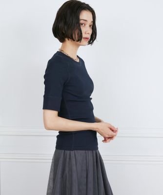 《大きいサイズ》ＧＩＺＡコットンストレッチリブカットソー（７１４３１９０８０７）