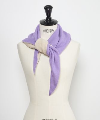 ＜SUPERIOR CLOSET (Women)＞シームレストライアングルニットスカーフ《ＡＳＡＵＣＥ　ＭＥＬＥＲ》（７１４３２８４６０６）