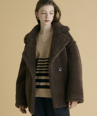 ＜INED (Women)＞《ＩＮＥＤ　ＣＬＡＲＯ》ボアミドルコート（７１４４１１２５０１）
