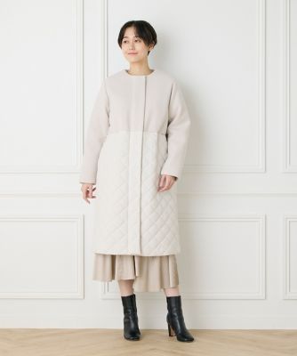《大きいサイズ》コンビキルティングコート（７１４４１１４８０１）