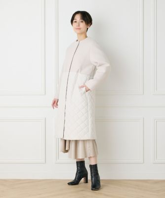 《大きいサイズ》コンビキルティングコート（７１４４１１４８０１）