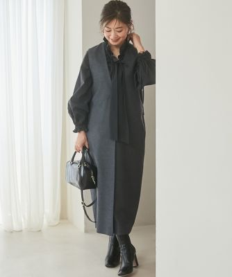《三尋木奈保コラボ》レイヤード自在コクーンワンピース（７１４４１２１００５）