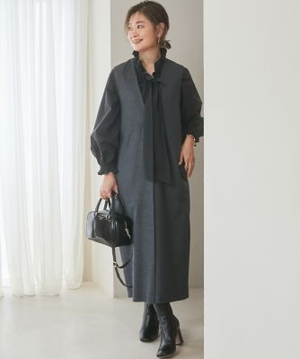 《三尋木奈保コラボ》レイヤード自在コクーンワンピース（７１４４１２１００５）