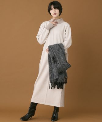 《ＩＮＥＤ　ＣＬＡＲＯ》スエードモックネックワンピース（７１４４１２１５０４）