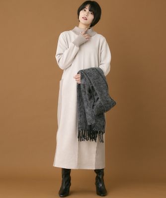 《ＩＮＥＤ　ＣＬＡＲＯ》スエードモックネックワンピース（７１４４１２１５０４）