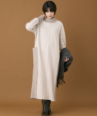 《ＩＮＥＤ　ＣＬＡＲＯ》スエードモックネックワンピース（７１４４１２１５０４）