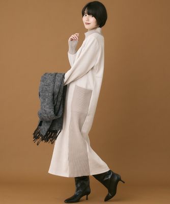 《ＩＮＥＤ　ＣＬＡＲＯ》スエードモックネックワンピース（７１４４１２１５０４）