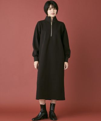 INED CLARO》ハーフジップニットワンピース