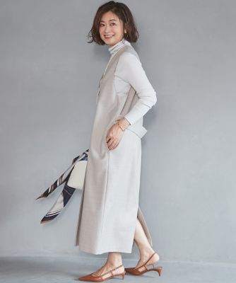 大きいサイズ》レイヤード自在コクーンワンピース《三尋木奈保