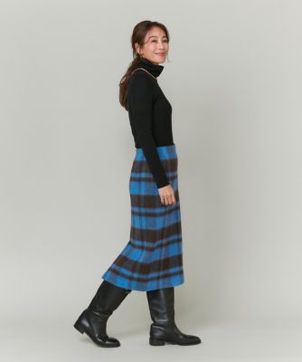 シャギーチェックスカート《MANTECO》（7144152018