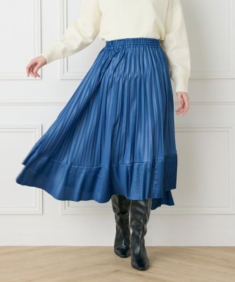 ダイヤ　スカート ダイヤモンド加工プリーツスカート（7144152020） | INED