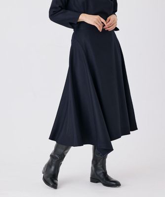 ハイカウントフラノ アシンメトリーフレアスカート