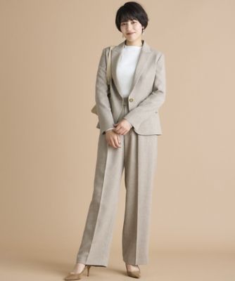 《ＩＮＥＤ　ＣＬＡＲＯ》シャークスキンツイードパンツ（７１４４１６１５０３）