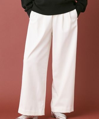 ＜INED (Women)＞《ＩＮＥＤ　ＣＬＡＲＯ》ボンディングワイドパンツ（７１４４１６１５２１）