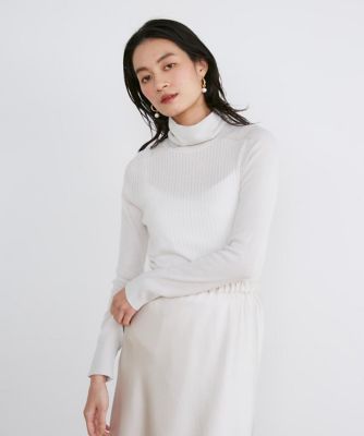 ＜INED (Women)＞リブタートルニット《Ｃｕｏｏ》（７１４４１７０００５）