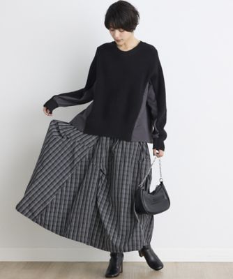 《ＩＮＥＤ　ＣＬＡＲＯ》畦編みニット切り替えプルオーバー（７１４４１７０５０８）