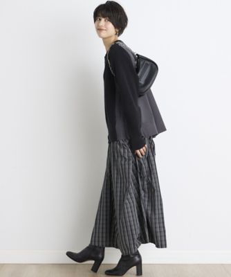《ＩＮＥＤ　ＣＬＡＲＯ》畦編みニット切り替えプルオーバー（７１４４１７０５０８）