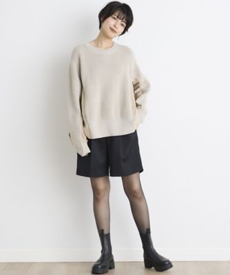 《ＩＮＥＤ　ＣＬＡＲＯ》畦編みニット切り替えプルオーバー（７１４４１７０５０８）