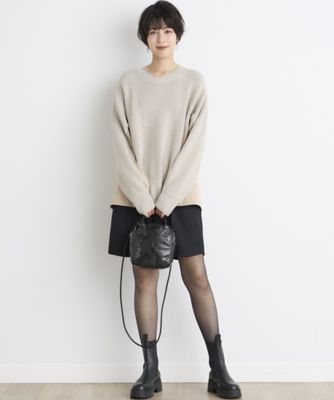 《ＩＮＥＤ　ＣＬＡＲＯ》畦編みニット切り替えプルオーバー（７１４４１７０５０８）