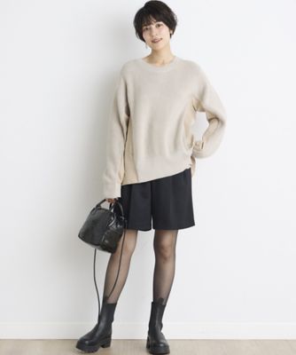 《ＩＮＥＤ　ＣＬＡＲＯ》畦編みニット切り替えプルオーバー（７１４４１７０５０８）