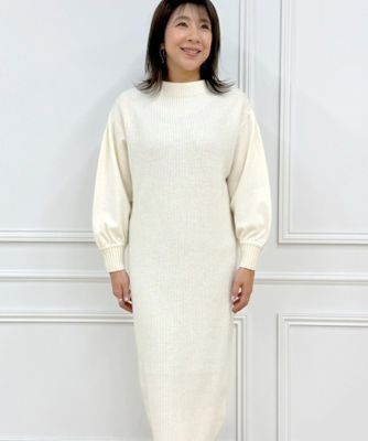 ＜INED (Women)＞圧縮スムースドッキングニットワンピース（７１４４１７２０３６）