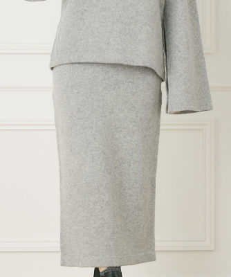 ＜INED (Women)＞《ＩＮＥＤ　ＣＬＡＲＯ》ニットロングスカート（７１４４１７５５０２）