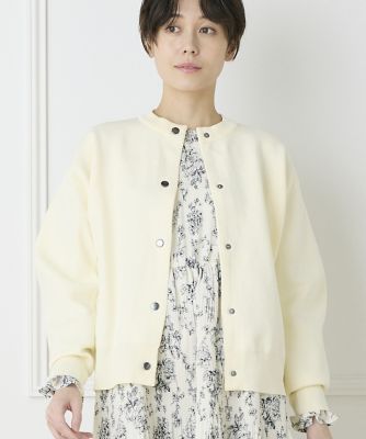 ＜INED (Women)＞《ＩＮＥＤ　ＣＬＡＲＯ》ドットボタンクルーカーディガン（７１４４１７８５３１）