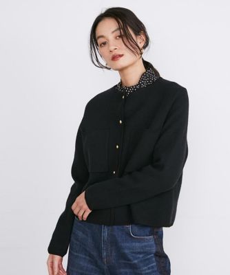 大きいサイズ 40～42❤️レオナール カーディガン❤️高級❤️ラインストーン LEONARD レオナール ラメ入ラインストーンロゴマークブラック
