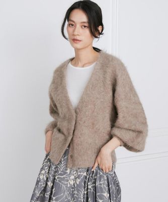 ＜la veille by SUPERIOR CLOSET (Women)＞ベビーアルパカファーカーディガン《ｌａ　ｖｅｉｌｌｅ　ｂｙ　ＳＵＰＥＲＩＯＲ　ＣＬＯＳＥＴ》（７１４４１７８９０７）