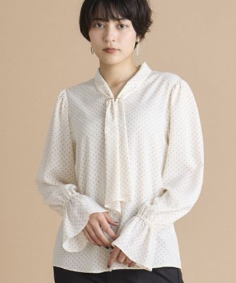 《ＩＮＥＤ　ＣＬＡＲＯ》ドットプリントブラウス（７１４４１８２５０６）