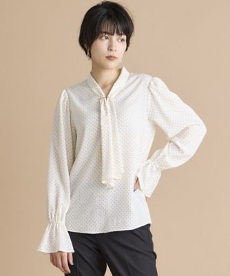 《ＩＮＥＤ　ＣＬＡＲＯ》ドットプリントブラウス（７１４４１８２５０６）