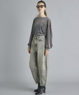 《ＩＮＥＤ　ＣＬＡＲＯ》ベロアメッシュトップス（７１４４１８２５１０）