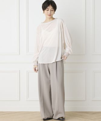 《ＩＮＥＤ　ＣＬＡＲＯ》ベロアメッシュトップス（７１４４１８２５１０）