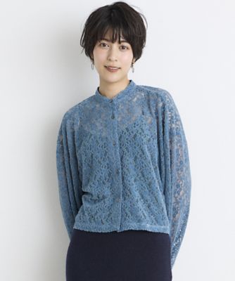 《ＩＮＥＤ　ＣＬＡＲＯ》レースバンドカラーブラウス（７１４４１８２５１１）