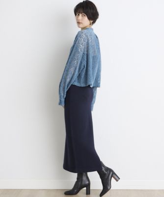 《ＩＮＥＤ　ＣＬＡＲＯ》レースバンドカラーブラウス（７１４４１８２５１１）