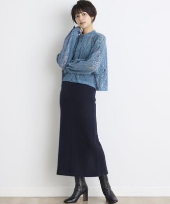 《ＩＮＥＤ　ＣＬＡＲＯ》レースバンドカラーブラウス（７１４４１８２５１１）