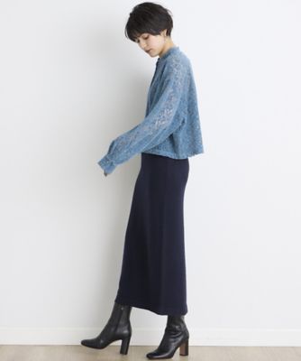 《ＩＮＥＤ　ＣＬＡＲＯ》レースバンドカラーブラウス（７１４４１８２５１１）