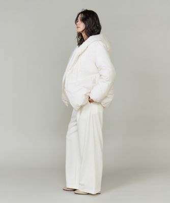 ショート丈 ショールカラーフードダウンコート（7150116001